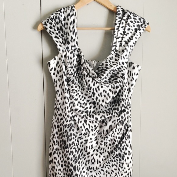 TADASHI SHOJI Animal Print Body Con Cocktail Dress - Picture 3 of 4